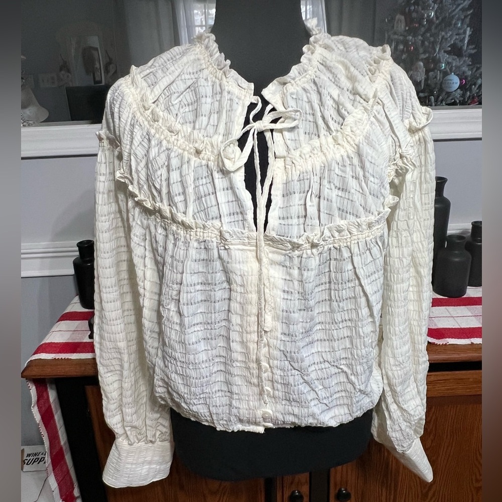 Free People Women’s Ruffled Blouse